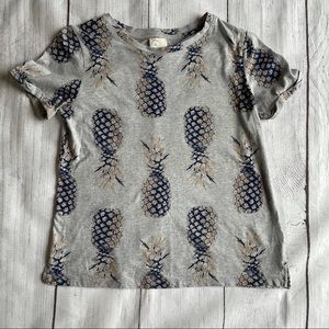 Anthropologie Postmark Payette Pineapple Tee XS
